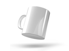 mug blanc uni isolé sur fond transparent png