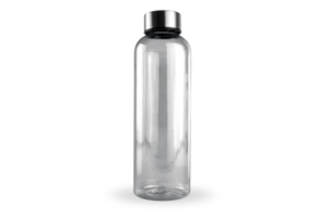 bouteille en plastique transparente sur fond transparent png