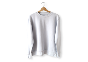 pull devant blanc sur fond transparent png