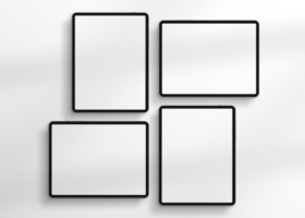 conjunto isolado de tablets pro em fundo transparente png