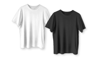 camisetas pretas e brancas em fundo transparente png