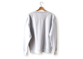 pull dos blanc sur fond transparent png