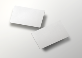 tarjetas de visita blancas flotantes sobre fondo transparente png