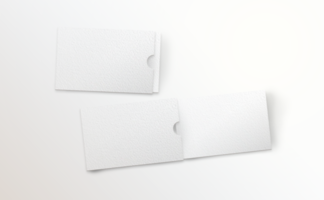 White Business Cards in Folder on Transparent Background png