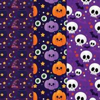 patrón de halloween púrpura transparente vector