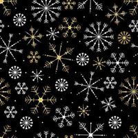 Seamless Pattern With Snowflakes. Flat Vector Illustration. Merry Christmas.
