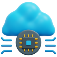 cloud 3d render icon illustration png