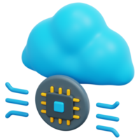 illustration d'icône de rendu 3d nuage png