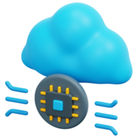 nube 3d render icono ilustración png