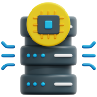 server 3d render icon illustration png