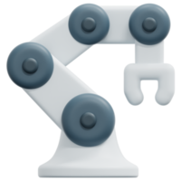 robotica braccio 3d rendere icona illustrazione png