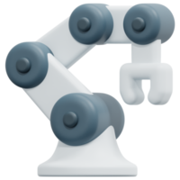 braço robótico ilustração de ícone de renderização 3d png