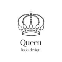 Crown vector icon logo design isolated on white background. King or queen symbol for your web site design, logo, app, UI.