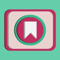 Bookmark content icon vector