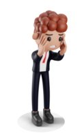 3d depressed businessman png