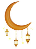 3d islamic lantern illustration png