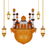 3d moskee illustratie png