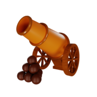 3d ramadan cannon illustration png