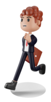 3d Businessman getting late png