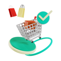 3d shopping icon illustration png