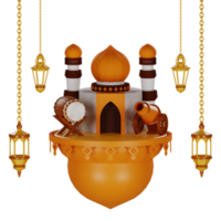 3d moschea illustrazione png