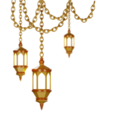 3d islamico lanterna illustrazione png