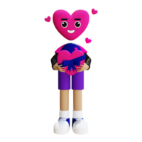 ilustração de personagem de casal de amor 3d png