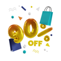 3d sconto illustrazione png