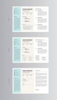 Professional Resume or CV and Cover Letter Template vector
