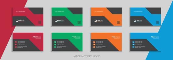 Creative corporate business card template design free vector