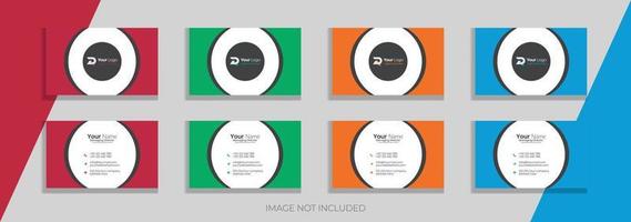 Creative corporate business card template design free vector