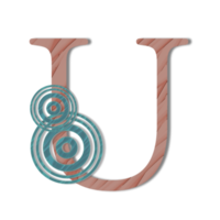 Letter U on a transparent background png