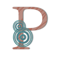 Letter P on a transparent background png