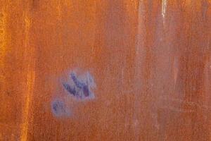 flat dry rusted iron surface close-up background and texture photo