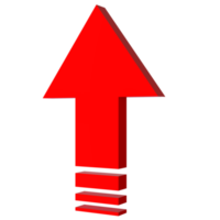 Red Boost Arrow 3D png