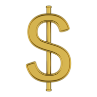 Dollar Sign Icon 3D png