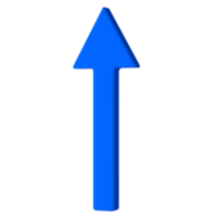 Blue Up Arrow 3D png