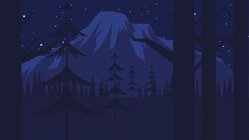 Landscape of jungle in the night vector