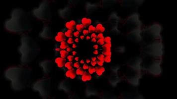Romantic Heart Background 3D Rendering video