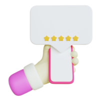 3D Customer Review Illustration Template png