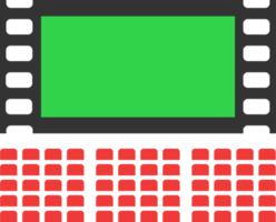 cinema green screen red seat icon png