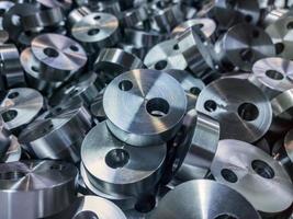 Shiny steel cylindrical parts background