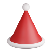 3d interpretazione Natale cappello isolato su trasparente sfondo png