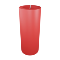 Vela roja de renderizado 3d aislada sobre fondo transparente png