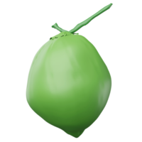 3D rendering coconut isolated on transparent background png