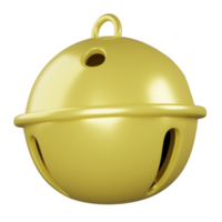 3D rendering mini bell isolated on transparent background png