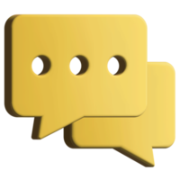 Gold message icon on transparent background Free PNG