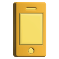 Gold mobile icon on transparent background Free PNG