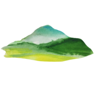 mountains, hills watercolor illustration png