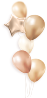 globos de colores de fiesta con sombra png